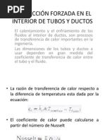 Convección Forzada en El Interior de Tubos y