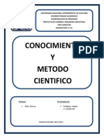 Conocimiento y Metodo Cientifico