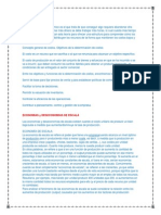 Teoria de Costos, Economia y Deseconomia de Escala