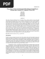 2.VO2max Status of Universiti Teknologi MARA Pahang Football Players (Pahang Tigers) During New Competitive Season 2013 (Sufyan Zaki) PP 6-9