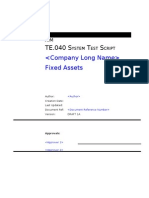 TE040 FA ... Test Script Fixed Assets