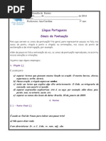 Pontuação - 5° Ano