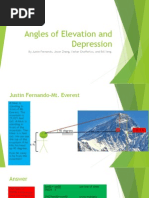 Angles of Elevation and Depression Project-Final