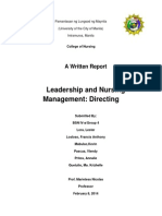 Nursing Management-Directing