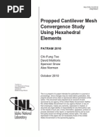 Propped Cantilever Mesh Convergence Study Using Hexahedral Elements