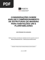 Considerações Sobre Análise E Dimensionamento de Estruturas de Madeira para Habitações Uni E Plurifamiliares