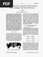 Of of The Heat: Optimization A Construction Compact Exchanger Themal Stresses