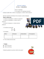 Ficha Algebra 6º Ano