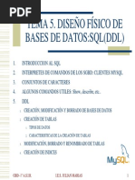 Tema 5.diseño Físico BD SQL (DDL)