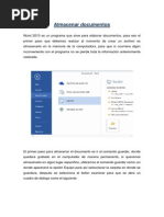 Almacenar, Exportar y Compartir Documentos en Word 2013