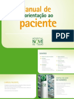 Manual de Orientação Ao Paciente Hospital Nove de Julho