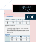 Internet Data Plan: 3G Prepaid Broadband Promotional Offer Tariff/Charges