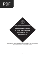 Rules and Regulations B. Tech., Dual Degree & Integrated M. Sc. Programmes