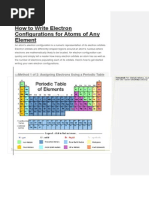 Write An Electron Configurations of Element