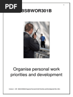 BSBWOR301B Organise Personal Work Priorities and Development - Reading Material