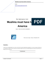 Muslims Must Have Faith in America