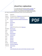 KEYBOARDComputer Keyboard Key Explanations