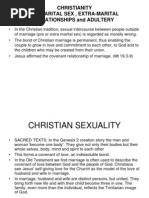 Christianity Premarital Sex, Extra-Marital Relationships and Adultery