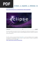 Traducir Eclipse A Español y Eliminar La Traducción