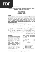 Study of Tensile Strength and Hardness Property For Epoxy