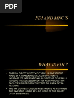 Fdi and MNC'S1