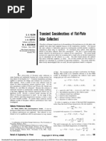 Transient Considerations of Flat-Plate Solar Collectors