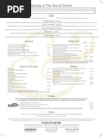 Star & Garter ALL DAY Menu Spring 2014