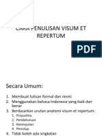 Cara Penulisan Visum Et Repertum