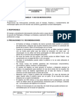 Manual de Procedimiento Microscopios