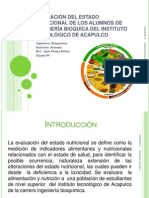 Evaluación Del Estado Nutricional de Los Alumnos de