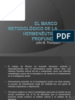 El Marco Metodológico de La Hermenéutica Profunda