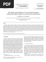 The Design and Simulation of A Two-Stroke Free-Piston Compression Ignition Engine For Electrical Power Generation