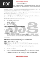 Differential Equations: X Ydx Xdy Xy Xdy Ydx y XDX Ydy X X y Ydx Xdy y