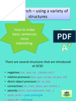 Gcse French Complex Structures 1