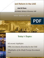 Investment Reform in The UAE: Aref Al Farra