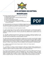 Reglamento Interno de Softbol Modificado