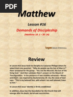 Demands of Discipleship