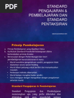 Standard Pengajaran & Pembelajaran Dan Standard Pentaksiran