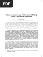 Batthyány Trabajo No Remunerado y División Sexual Del Trabajo. Cambios y Permanencias en Las Familias PDF