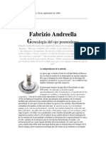 Andreella, Fabrizio - Genealogía Del Ojo Posmoderno