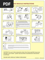 Sb100 Descale Instructions: Warning - Do Not Leave The Brewer Unattended During This Procedure