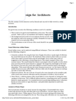 Acoustical Design For Architects