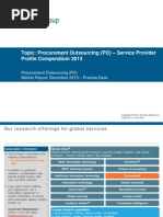 PO Service Provider Profile Compendium