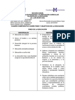 Cuadro Comparativo Objetivos y Fines