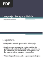 Lenguaje Lengua Habla