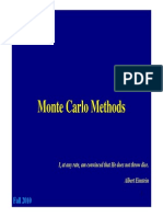 Monte Carlo Methods Monte Carlo Methods: Fall 2010