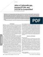 Salmonella Typhimurium DT104, and Escherichia Coli O157:H7 in Ground Beef