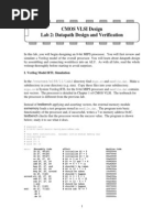 Cmos Vlsi Design Lab 2: Datapath Design and Verification: I. Verilog Model RTL Simulation