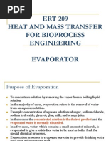 ERT 209 Heat and Mass Transfer For Bioprocess Engineering Evaporator