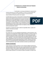 Ensayo Sobre Las Personas de La Tercera Edad Que Trabajen Terapia Ocupacional